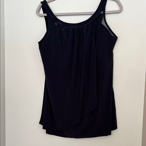 Miraclesuit Black Draped Tank Top